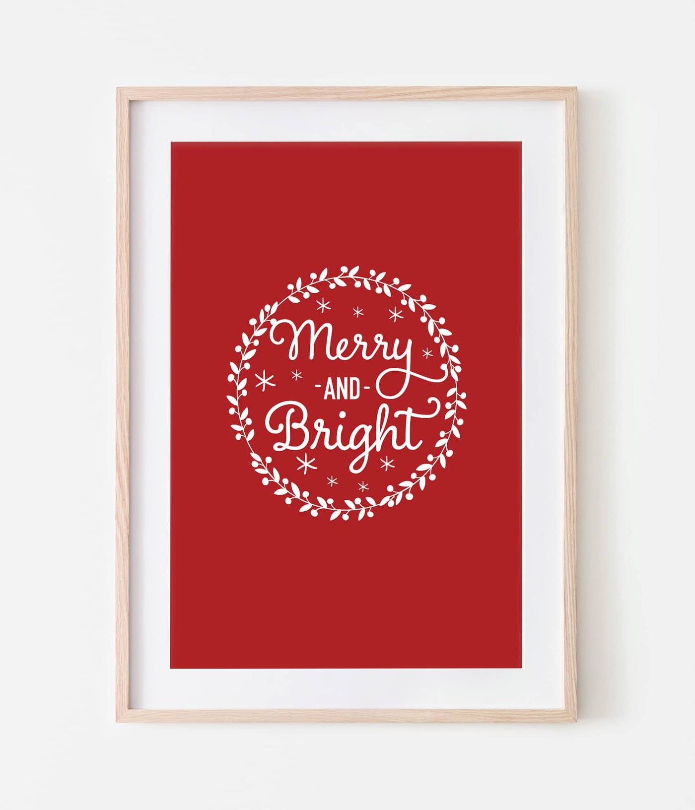 'Merry and Bright' Christmas Print