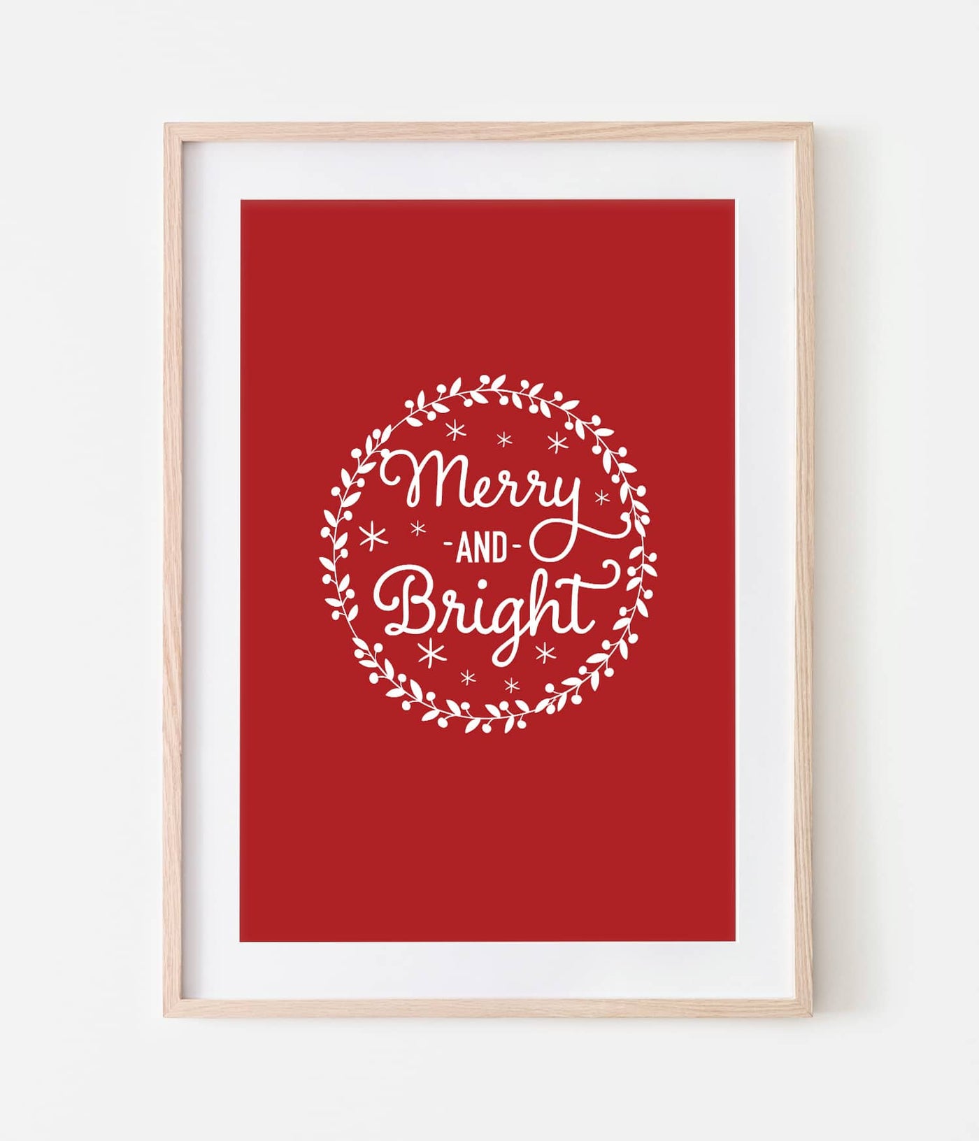 'Merry and Bright' Christmas Print