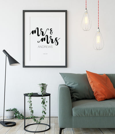 'Mr & Mrs' Print