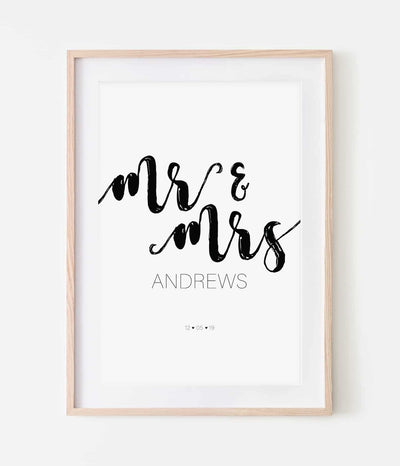 'Mr & Mrs' Print