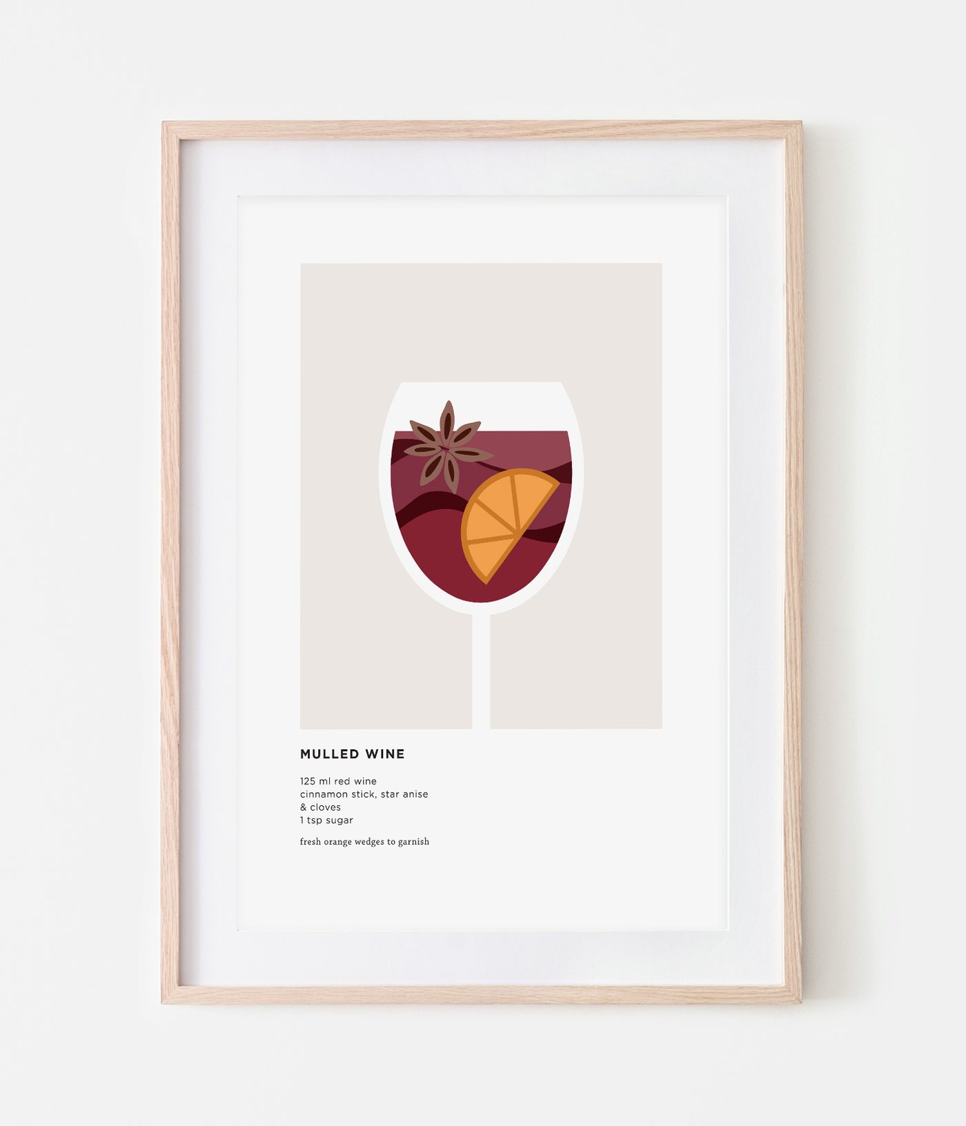 'Mulled Wine' Christmas Cocktail Print