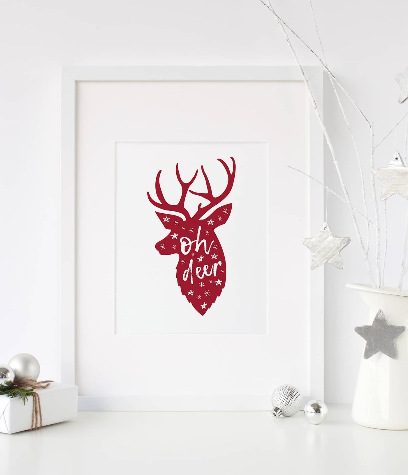 'Oh Deer' Christmas Print