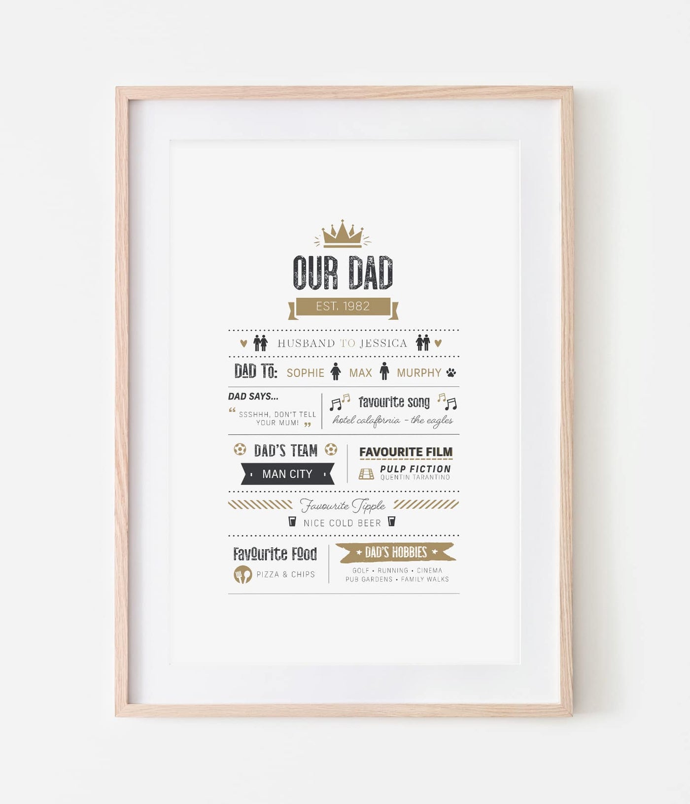 'Our Dad' Personalised Print