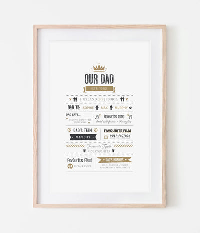'Our Dad' Personalised Print