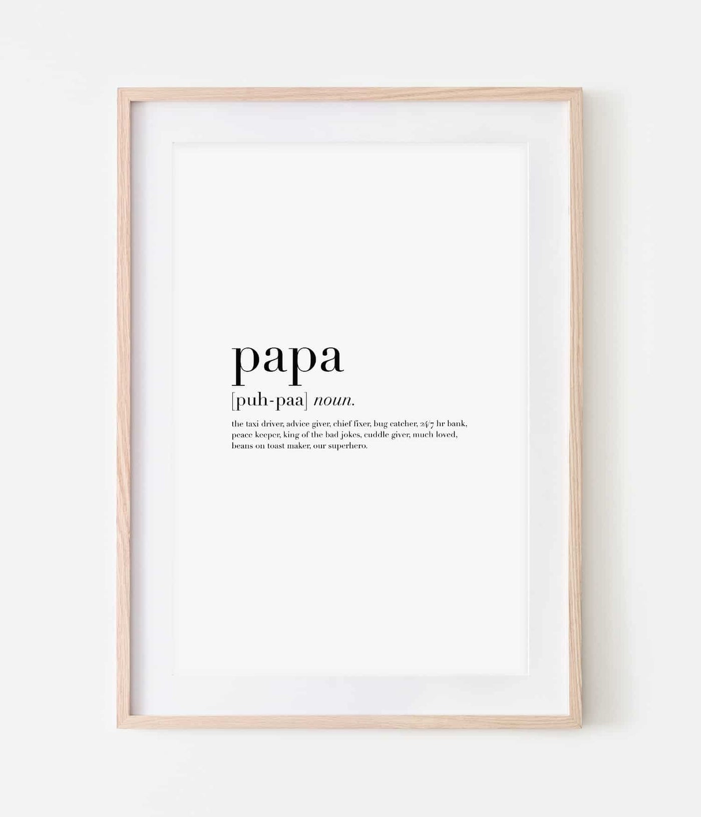 'Father' Definition Personalised Print