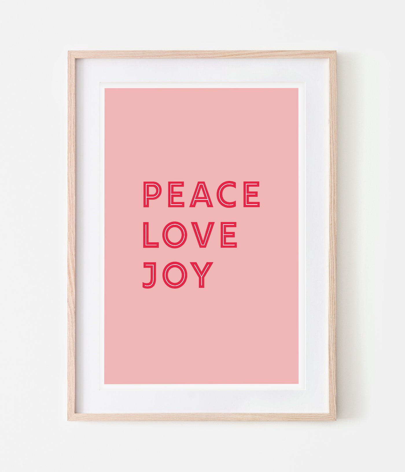 'Peace, Love, Joy' Christmas Print