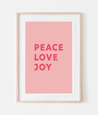 'Peace, Love, Joy' Christmas Print