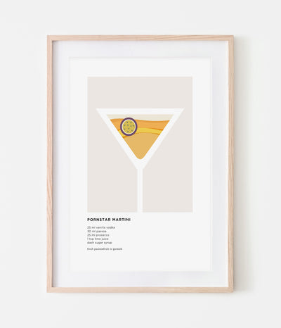 'Pornstar Martini' Cocktail Print
