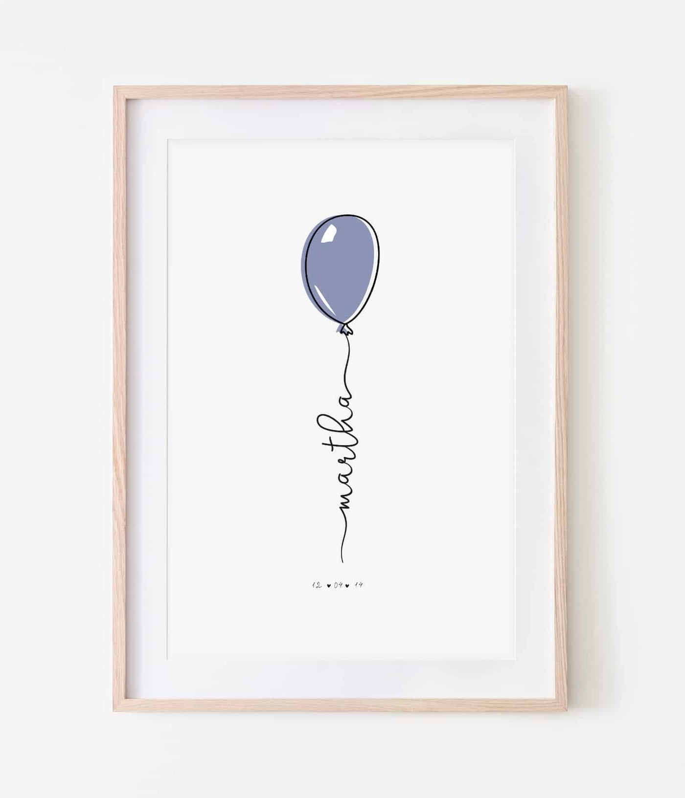 'Balloon Name' Personalised Print