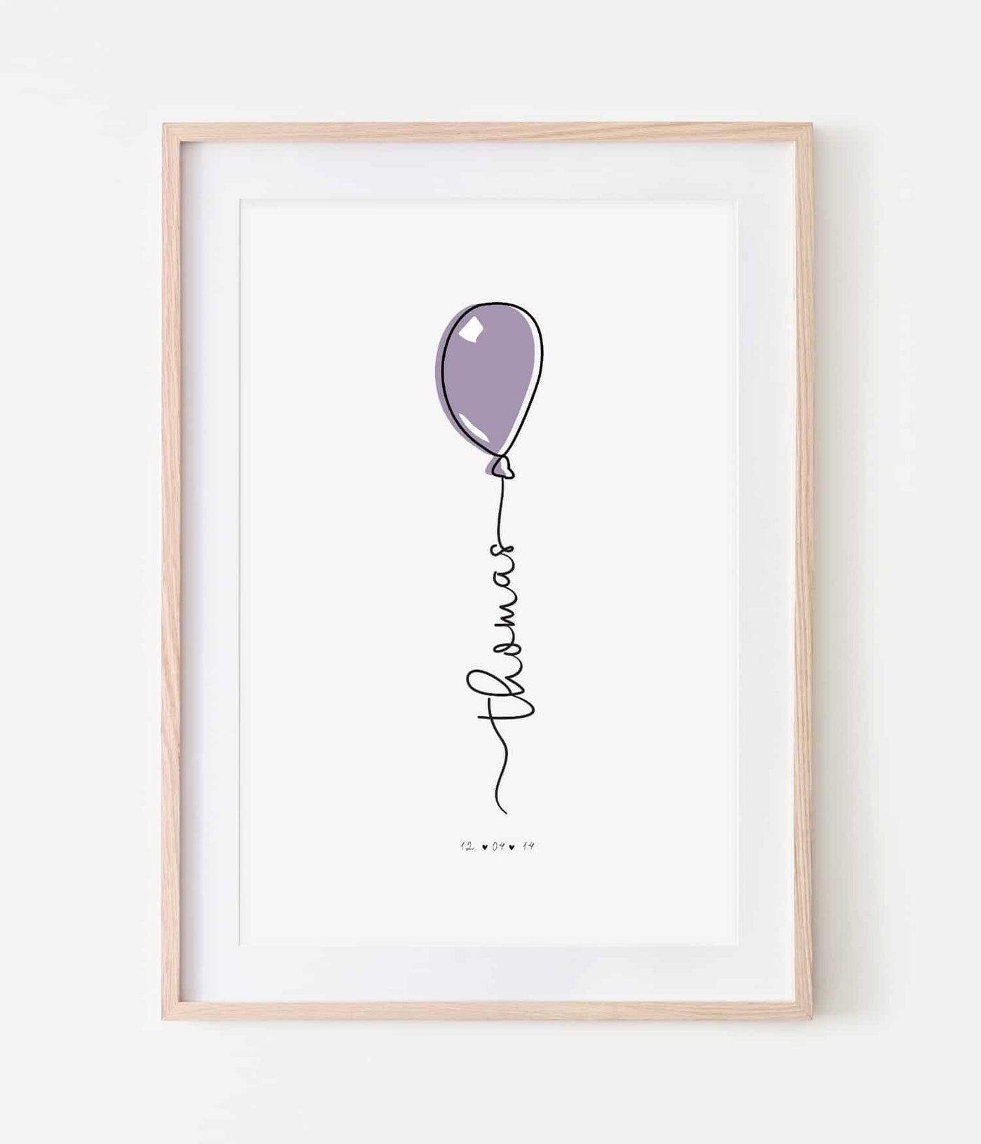 'Balloon Name' Personalised Print