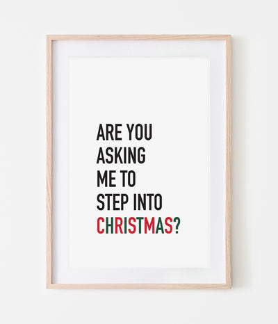 'Step Into Christmas' Christmas Print