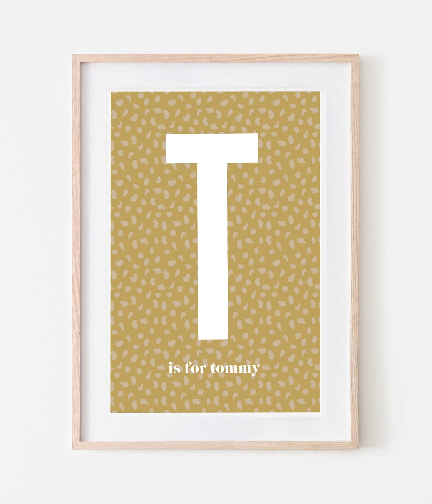 'Leopard Initial Letter' Personalised Print