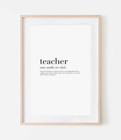 'Teacher Definition' Print