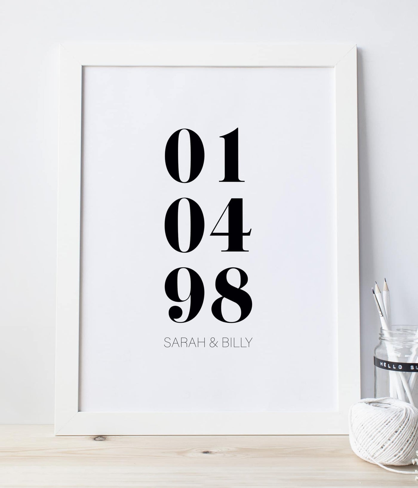 'The Date' Personalised Print