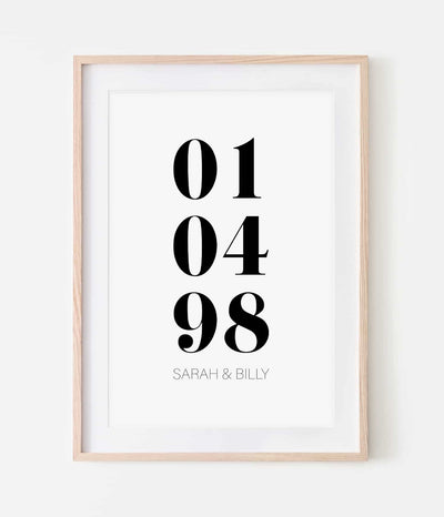 'The Date' Personalised Print