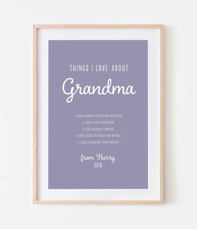 'Things I Love About...' Print