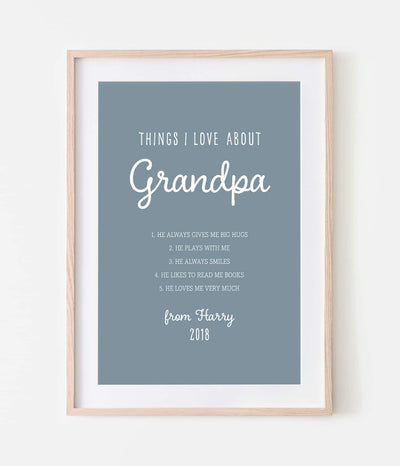 'Things I Love About...' Print