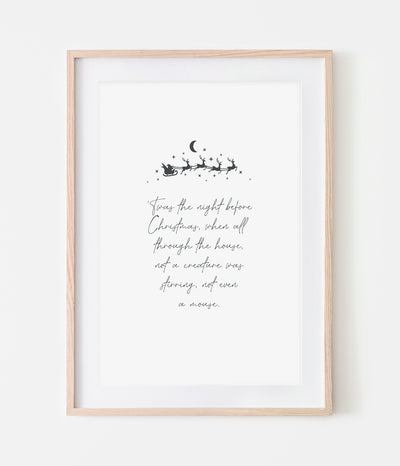 'T'was The Night Before Christmas' Christmas Print