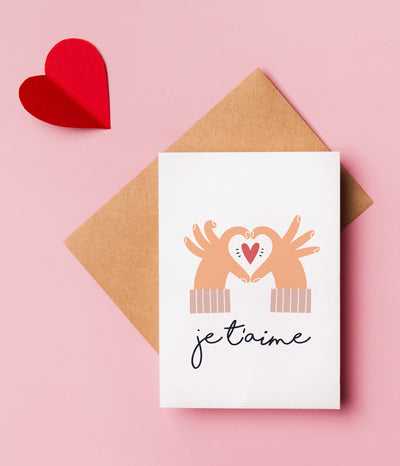 'Je t'amie' Valentine's Card