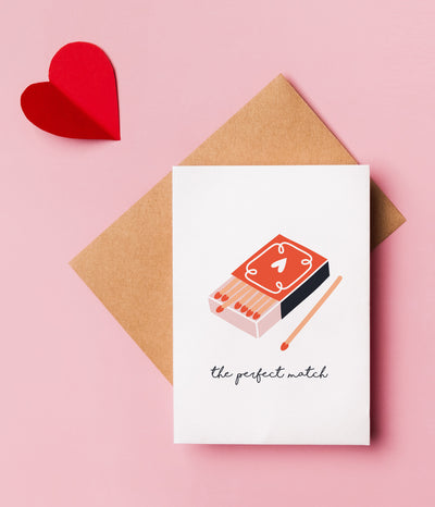 'The Perfect Match' Valentine's Card
