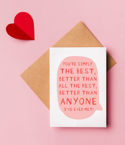 'Simply The Best' Valentine's Card