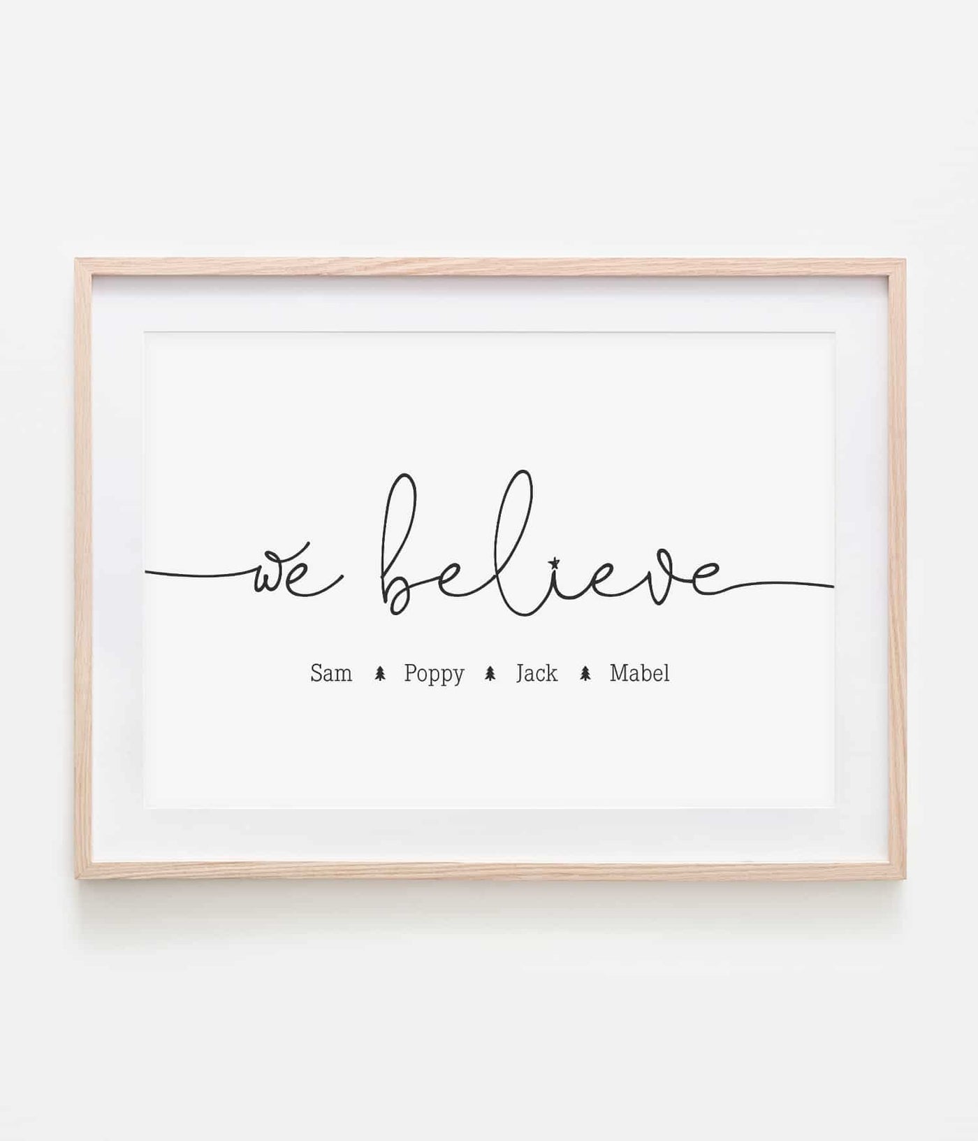 'We Believe' Personalised Print