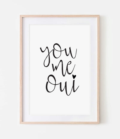 'You, me, oui' Print